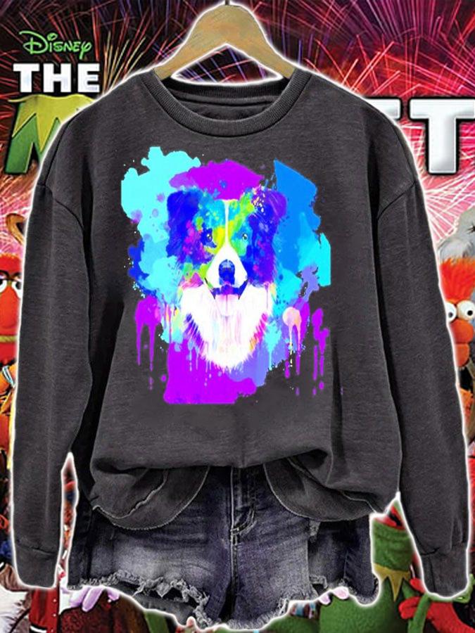 Watercolor Border Collie T-Shirt sweatshirt