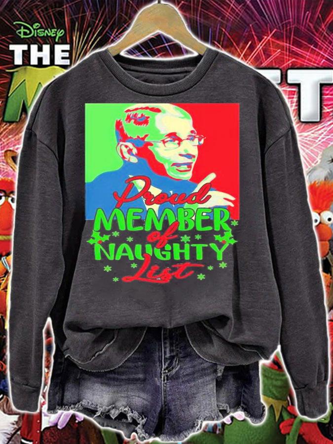 Dr Fauci Proud Member Of Naughty List Shirt