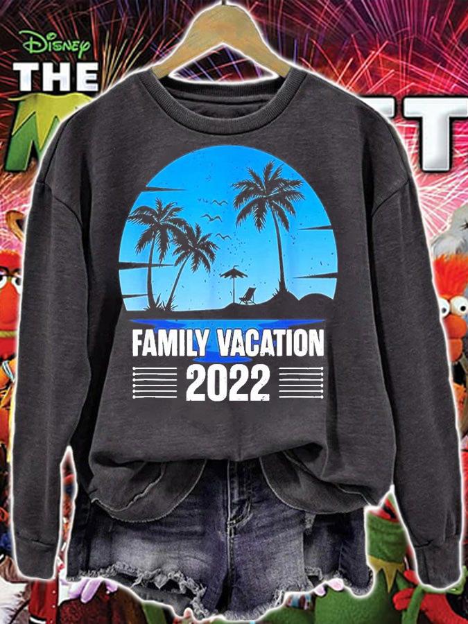 Family Matching 2022 Summer Ocean Tropical Beach Vacation T-Shirt