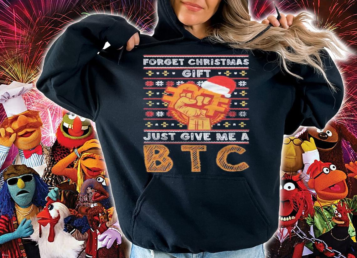 Give Me Btc Christmas Bitcoin Coin Blockchain Cryptocurrency Shirt