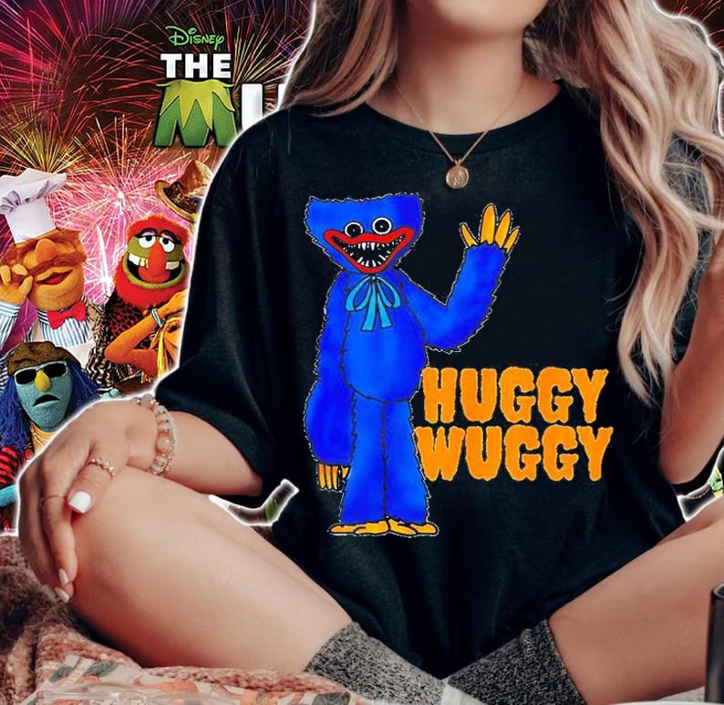 Huggy Poppy Playtime Horror Scary Game T-Shirt woman shirt