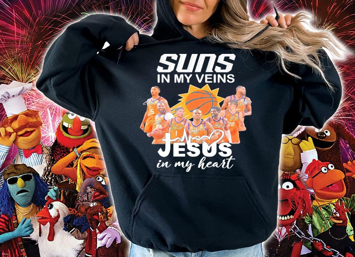 Phoenix Suns In My Veins Jesus In My Heart Signatures Shirt