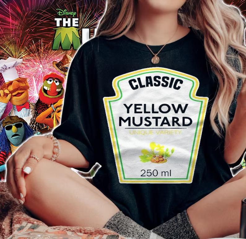 Yellow Mustard Costume Matching Couples Groups Condiments Shirt