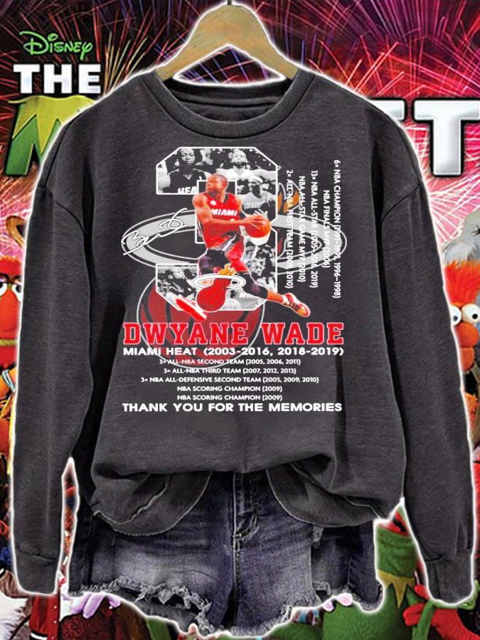 3 Dwyane Wade Miami Heat 2003 2016 2018 2019 signature t-shirt sweatshirt
