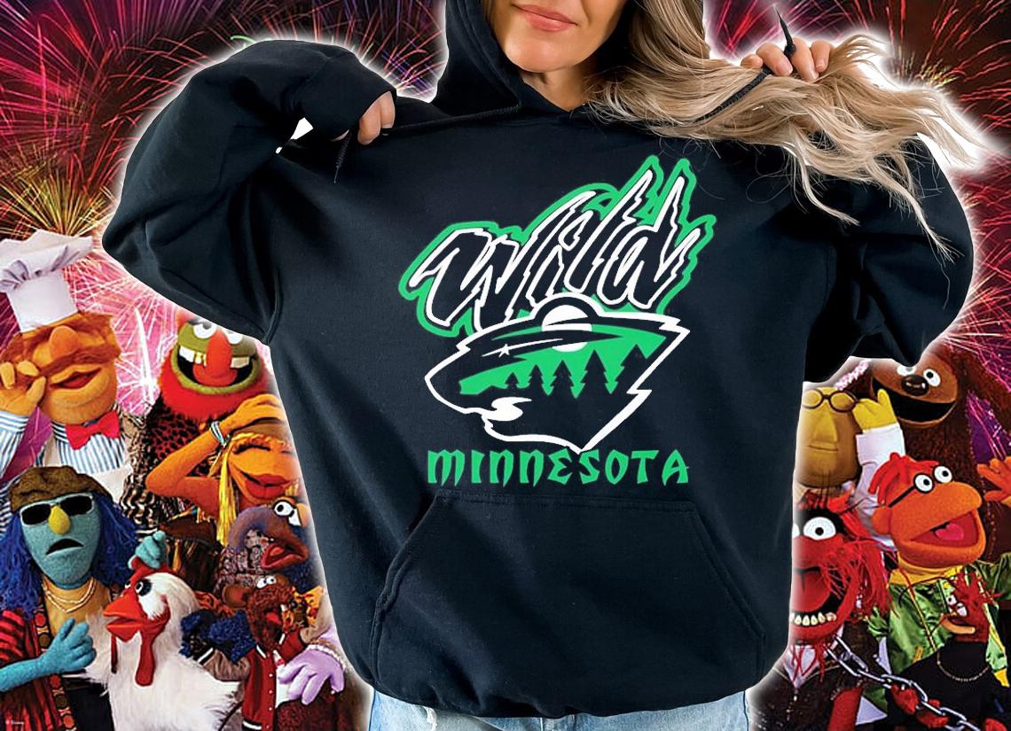 Minnesota Wild Blackout Retro Logo T-Shirt