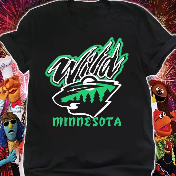 Minnesota Wild Blackout Retro Logo T-Shirt
