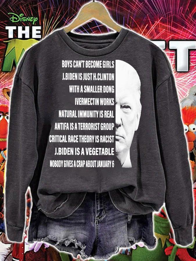 Trump Boys Can't Become Girls J.biden Is Just H.clinton Nobody Gives A Crap About January 6 T-Shirt