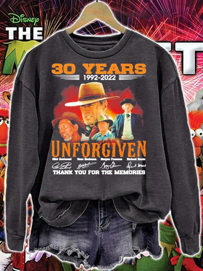 30 years 1992-2022 Unforgiven Signatures Thank You For The Memories t-shirt sweatshirt