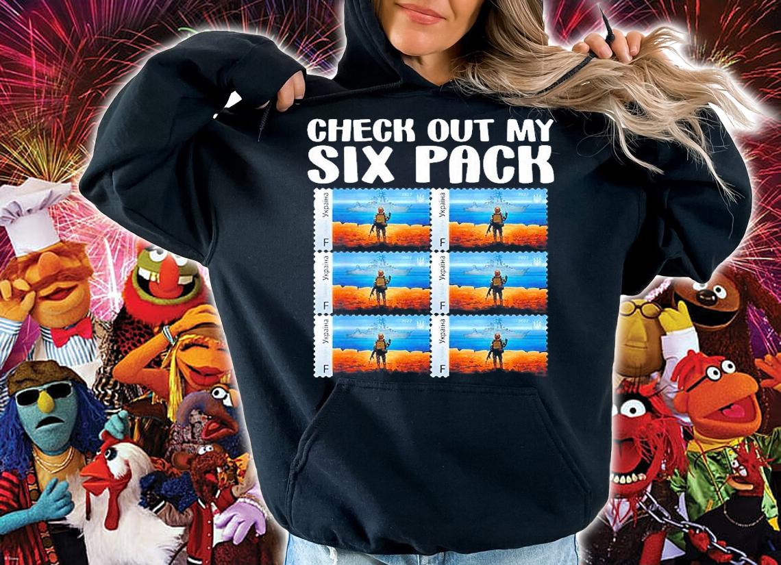 Check Out My Six Pack Ukraine Postage Stamps T-Shirt