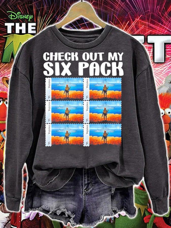 Check Out My Six Pack Ukraine Postage Stamps T-Shirt