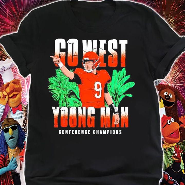 Cincinnati Bengals Joe Burrow Go West Young Man Conference Champions Shirt shirt