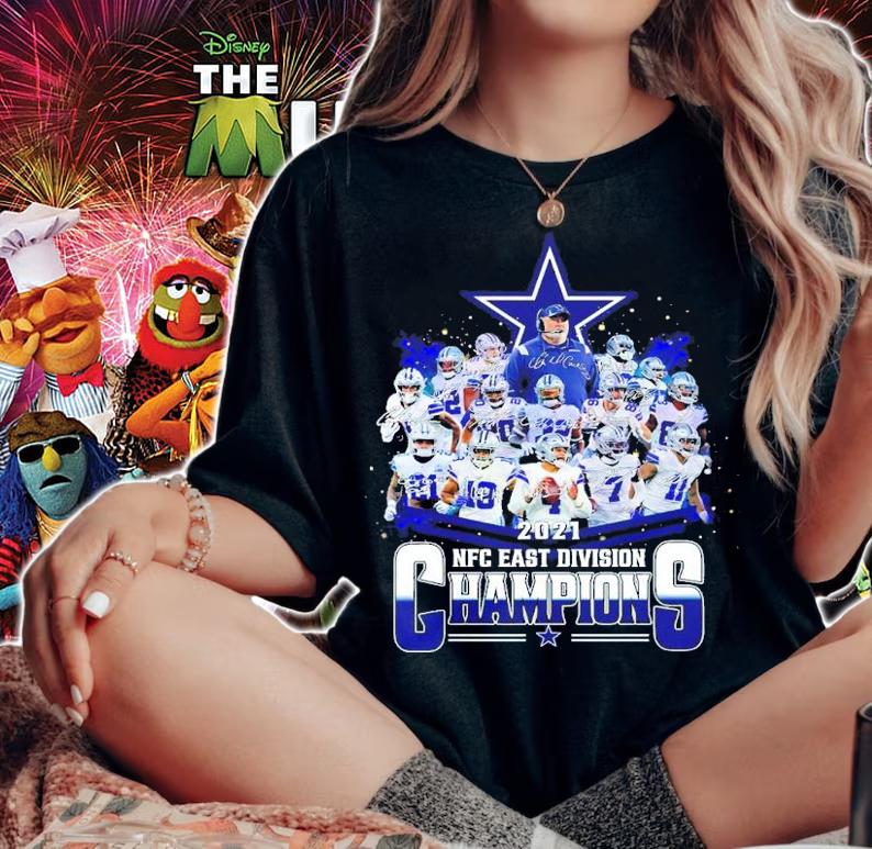 Dallas Cowboys NFC East Division Champions 2021 Signatures Shirt woman shirt