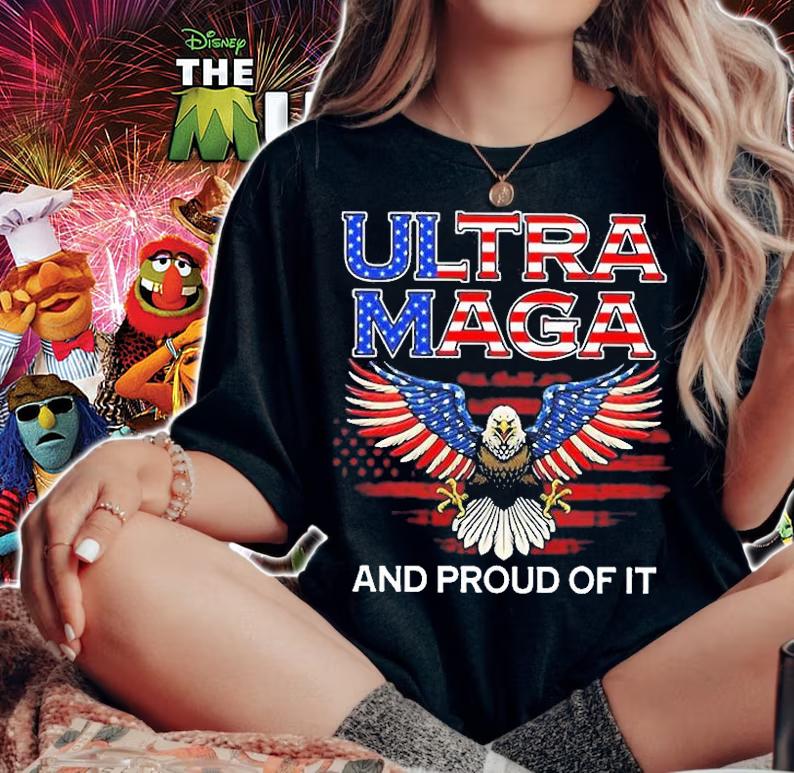 Eagle Usa Flag Ultra Maga And Proud Of It 2022 T-Shirt woman shirt