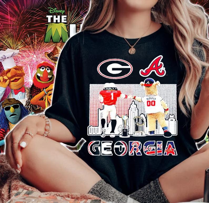 Georgia Hairy Dawg And Blooper T-Shirt woman shirt
