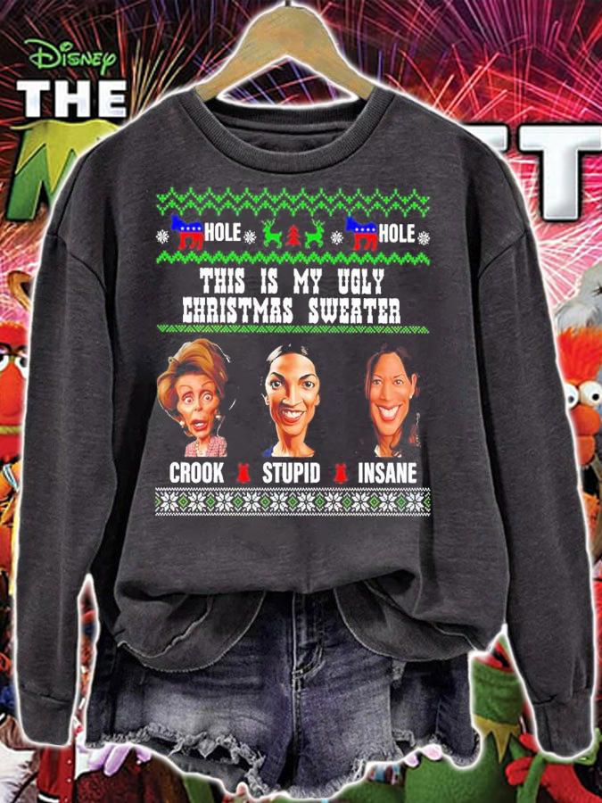 Hole There Are Three Basic Categories Of Liberals Ugly Christmas T-Shirt sweatshirt