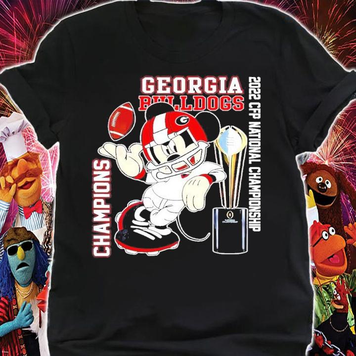 Mickey Georgia Bulldogs 2022 CFP National Champions NCAA Football Shirt