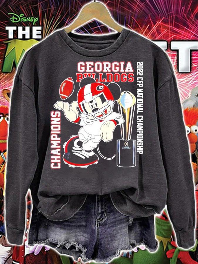 Mickey Georgia Bulldogs 2022 CFP National Champions NCAA Football Shirt