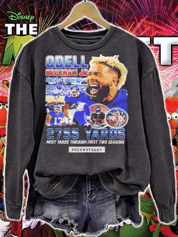 Odell Beckham Jr 2755 Yards Most Yards Through First Two Seasons Dreamathon T-shirt