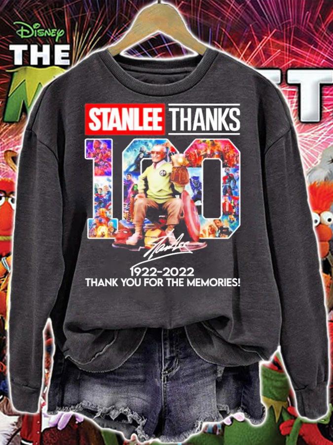 Premium stan Lee Thanks 100 Years 1922-2022 Signatures Thank You For The Memories Shirt sweatshirt