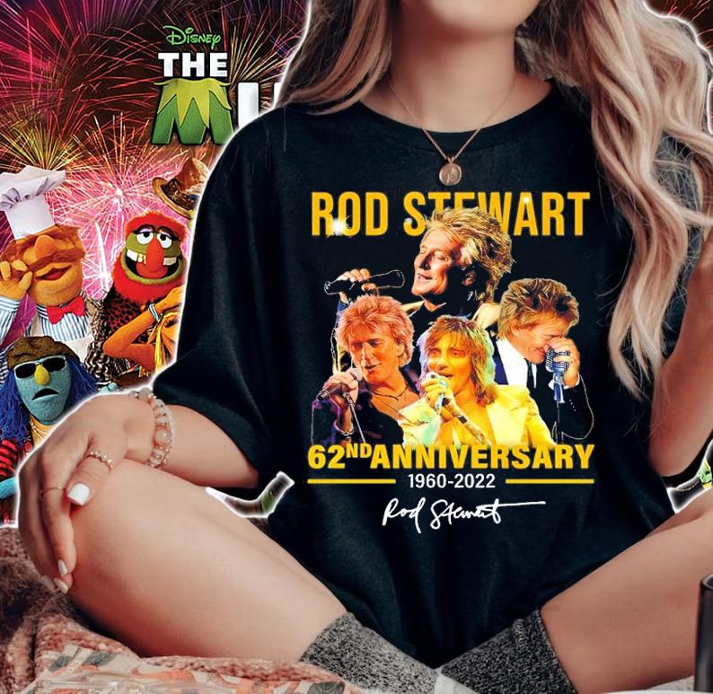 Rod Stewart 62nd anniversary 1960-2022 signature shirt woman shirt
