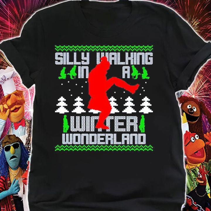 Silly Walking In A Winter Wonderland Ugly Christmas Shirt shirt