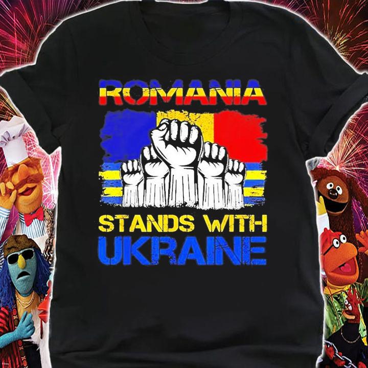 Ukraine Ukrainian Flag Ukraine And Romania Flag T-Shirt