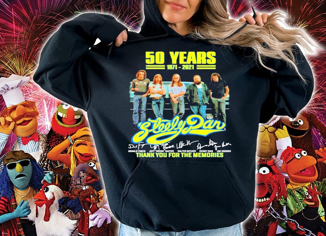 50 years 1971-2021 Steely Dan signatures shirt hoodie