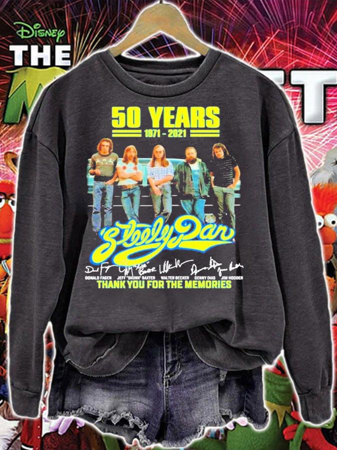 50 years 1971-2021 Steely Dan signatures shirt sweatshirt
