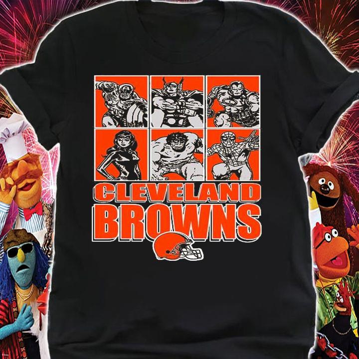 Cleveland Browns Disney Marvel Avengers Line-Up shirt shirt