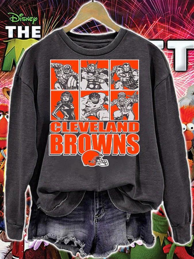 Cleveland Browns Disney Marvel Avengers Line-Up shirt sweatshirt