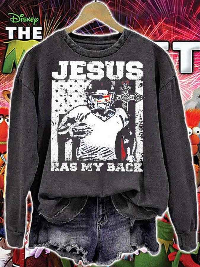 Football Jesus Has My Back T-Shirt