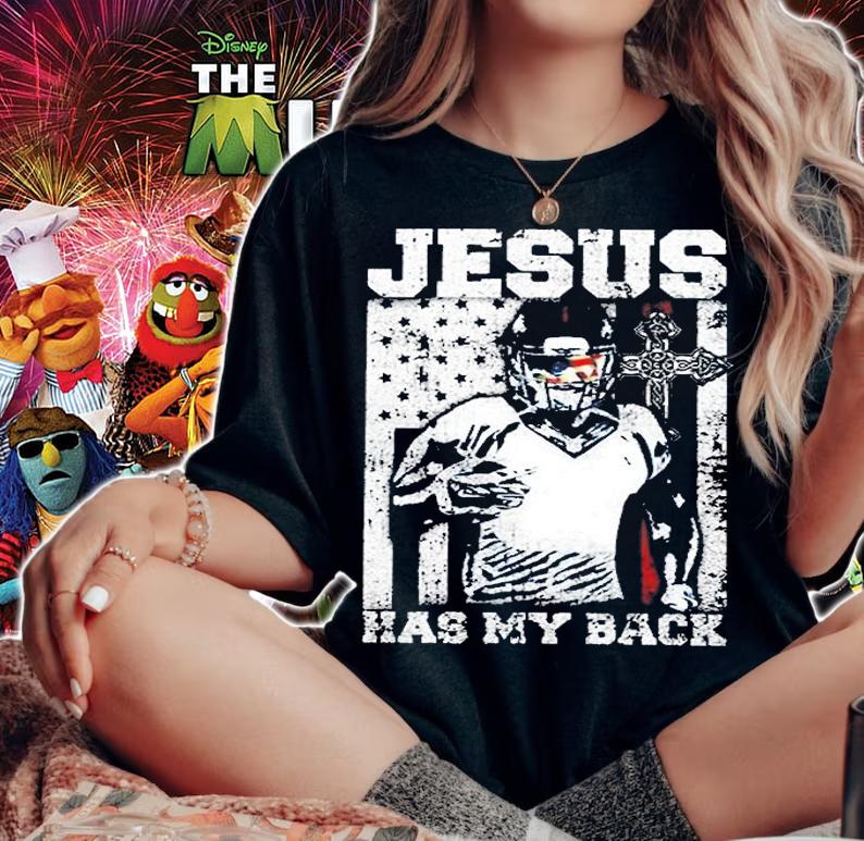 Football Jesus Has My Back T-Shirt