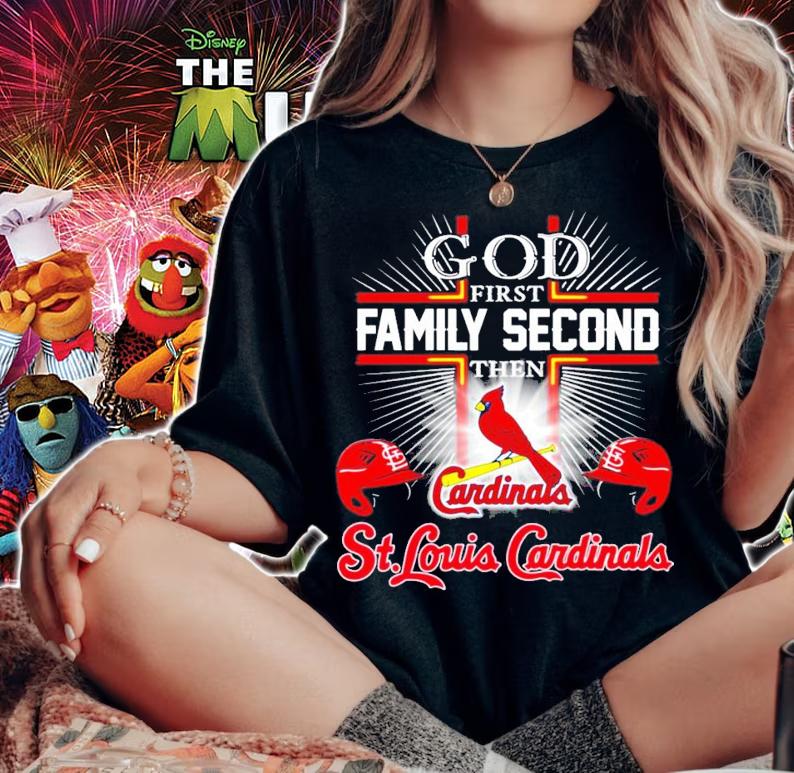 God first family second then St Louis Cardinals shirt woman shirt