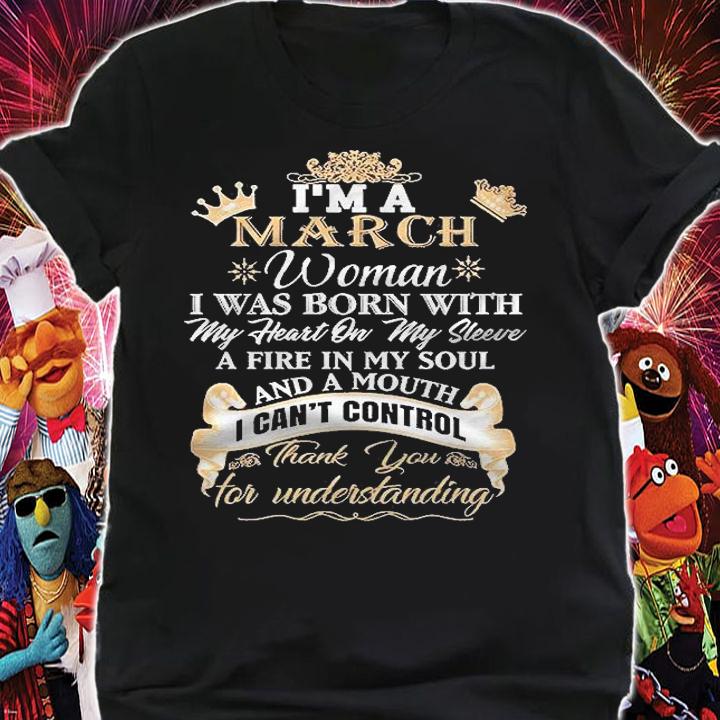 Im A March Woman Fitted Shirt shirt