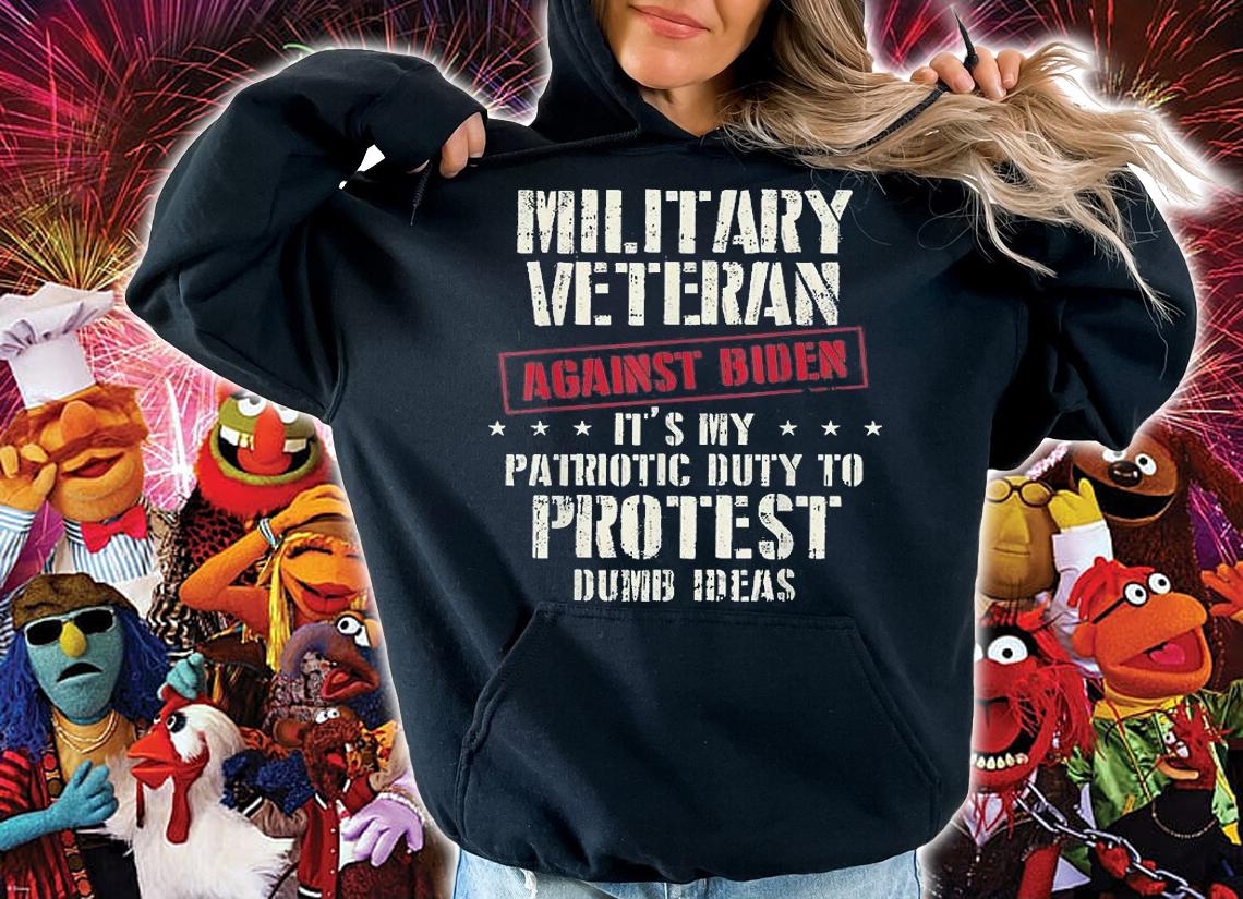Military Veterans Anti Biden Patriotic Cool Republican Gifts T-Shirt hoodie