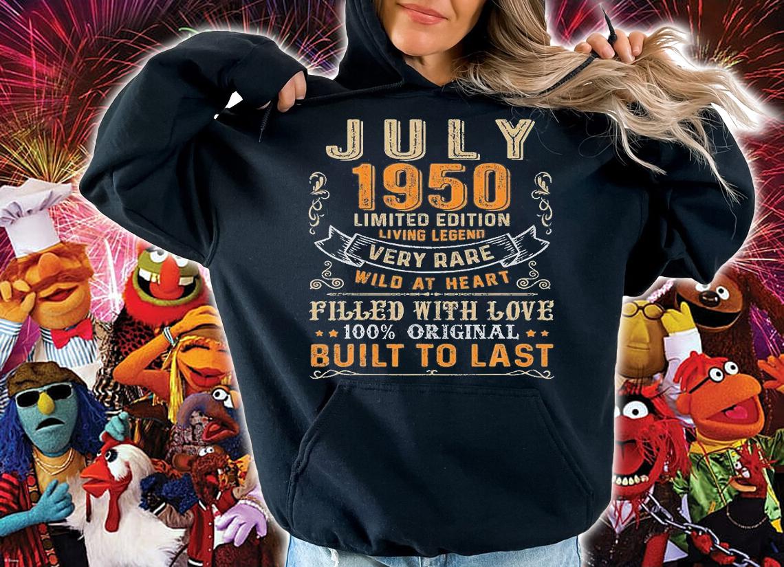 Original 71 Year Old Vintage July 1950 Limited Edition Living Legend Build To Last 71St Birth Day T-Shirt