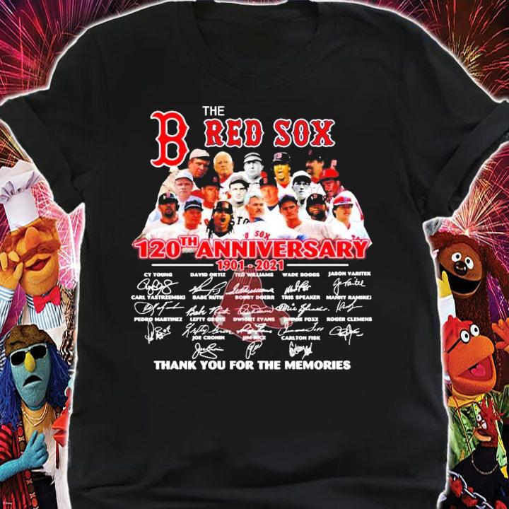 The Boston Red Sox 120th anniversary signature shirt
