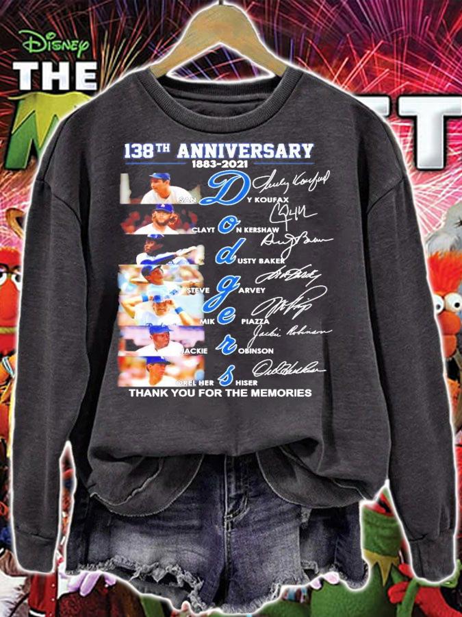 138 years anniversary 1883-2021 DODGERS signature thank you for the memories shirt