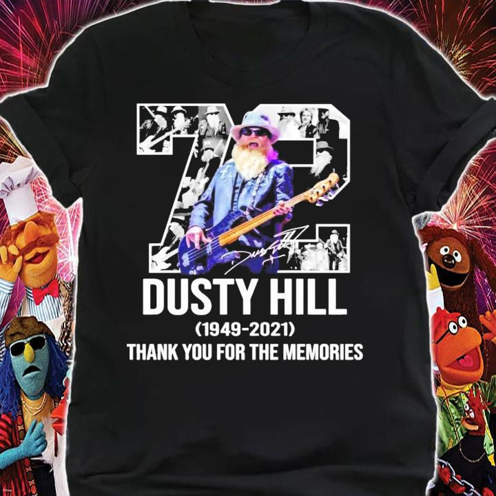 72 Dusty Hill 1949-2021 thank you for the memories signature shirt