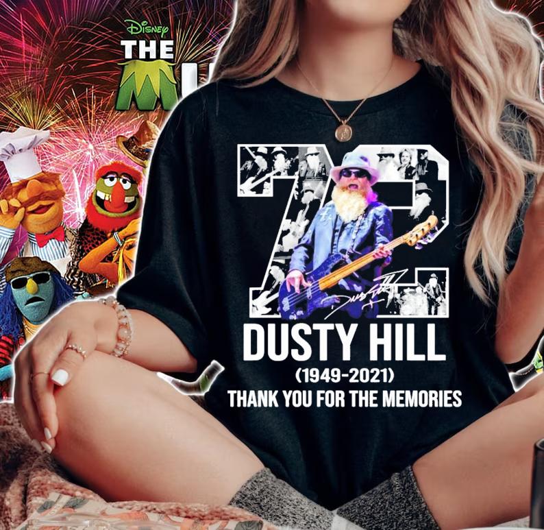 72 Dusty Hill 1949-2021 thank you for the memories signature shirt
