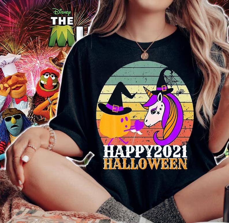 Cute Unicorn Pumpkin Halloween 2021 Gift Thanksgiving T-Shirt