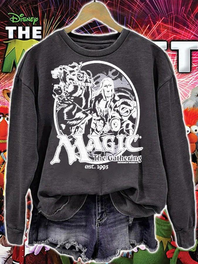 Magic The Gathering Retro Logo Pullover T-Shirt sweatshirt
