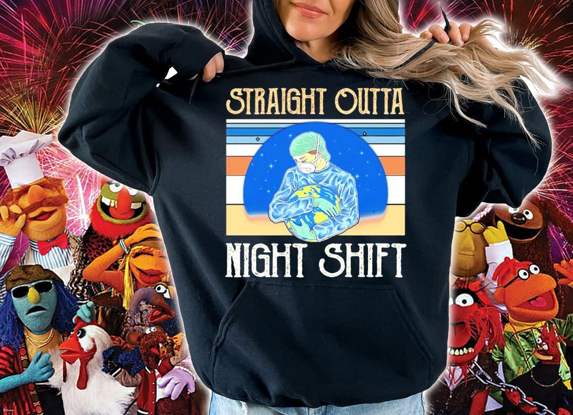 Nurse hug Earth straight outta night shift vintage shirt