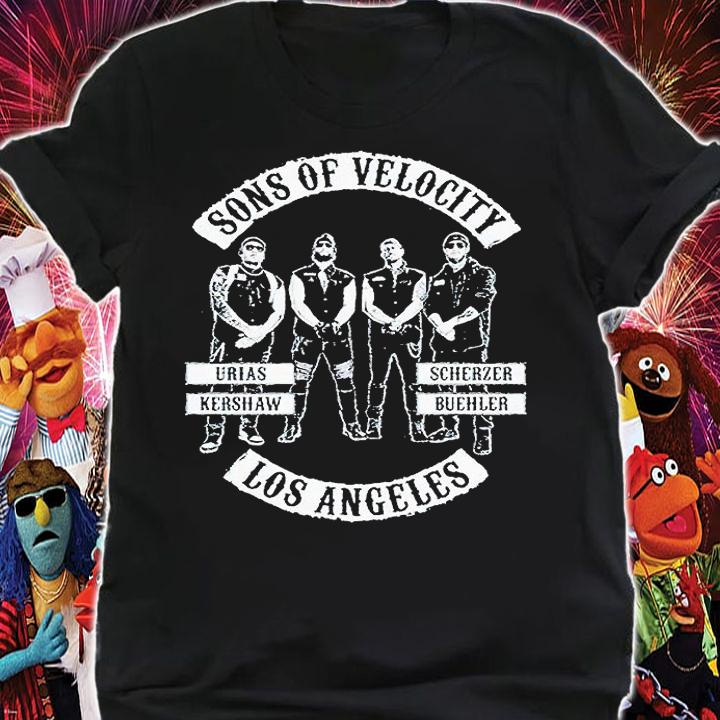 Sons of Velocity Urias Kershaw Scherzer Buehler Los Angeles T-shirt