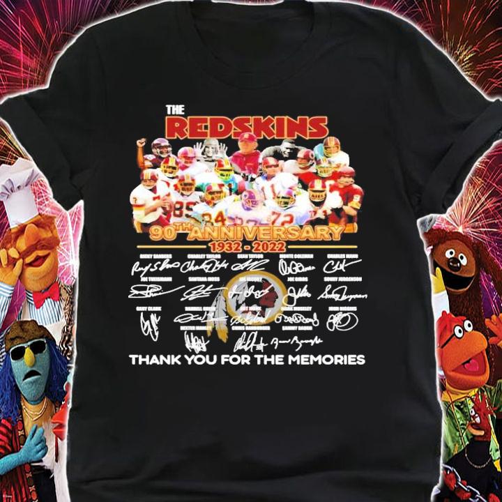 The Redskins 90th anniversary 1932-2022 signatures shirt