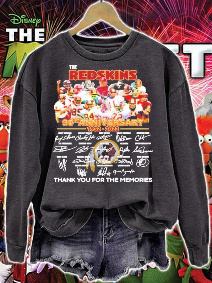 The Redskins 90th anniversary 1932-2022 signatures shirt