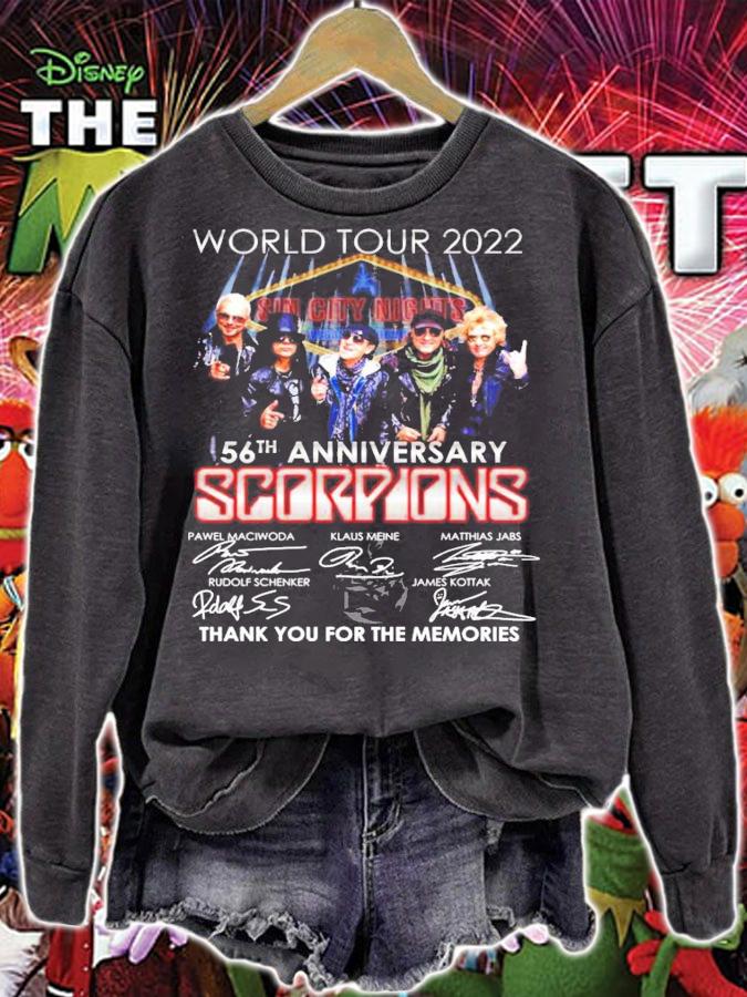 World tour 2022 56th anniversary Scorpions signatures shirt sweatshirt