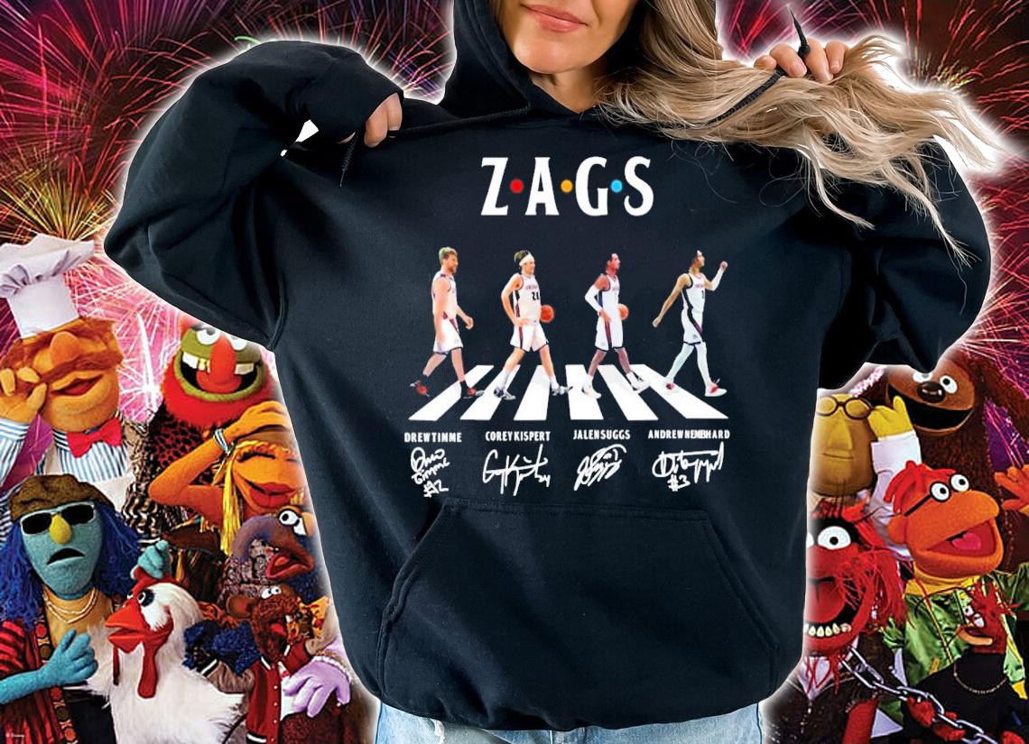 ZAGS Basketball Gonzaga Bulldogs Signatures t-shirt hoodie