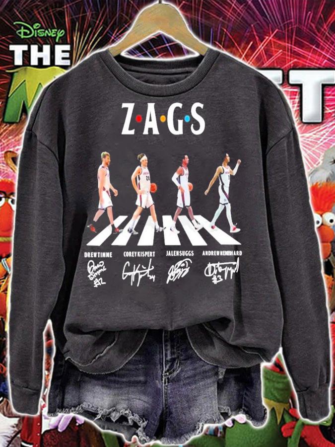 ZAGS Basketball Gonzaga Bulldogs Signatures t-shirt sweatshirt