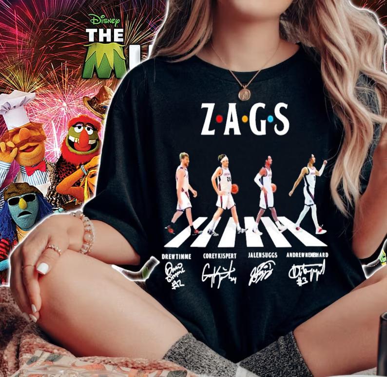 ZAGS Basketball Gonzaga Bulldogs Signatures t-shirt woman shirt